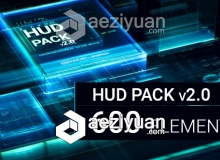 600多个动态HUD元素包AE模板 videohive HUD Pack v2.0 - 600 elements