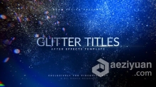 华丽粒子闪耀场景文字介绍动画明星照片开场片头 AE模板 AE工程文件 Awards Titles | Glitter