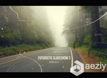 未来线条穿梭幻灯片相册动画AE模板 Videohive Futuristic Slideshow 3