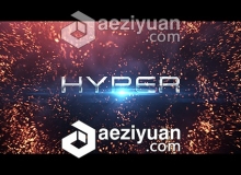 抽象火星粒子文字标题展示AE模板 Videohive Hyper Titles