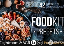 摄影大师食品美食胶片艺术摄影Lightroom预设+ACR预设 FoodKit Food Presets