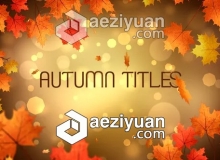 秋天丰收季节感恩节标题片头AE模板 Videohive Autumn Titles