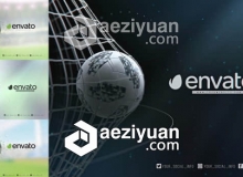 足球开场动画LOGO标志片头AE模板 Videohive Football Goal – Soccer