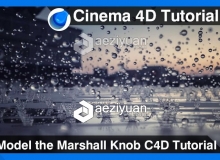 C4D模拟下雨建模材质渲染视频教程 Rain Scene Cinema 4D Tutorial