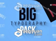 80种超大文字标题排版设计动画AE模板 Videohive Big Typography Pack