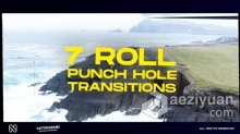 AE模板-冲孔紊乱视频转场AE模板下载 Punch Hole Roll Transitions Vol. 03