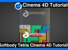 C4D瓶里的软体俄罗斯方块变形制作视频教程 Blanket Over Object Cinema 4D Tutorial