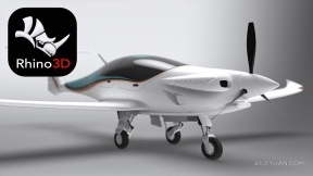 Rhino3D飞机NURBS曲面3D建模视频教程 Rhino3D Aircraft NURBS Professional 3D Modeling Course