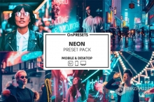 城市街拍霓虹灯人像后期Lightroom调色预设 OnPresets - NEON