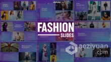 个性时尚模特时装穿搭街拍展示图文介绍幻灯片 AE模板 AE工程文件 Fashion Slides