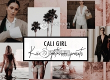 INS博客极简胶片风格LR预设+手机版LR预设 CALI GIRL LIGHTROOM MOBILE PRESETS