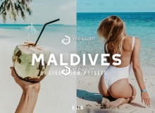 马尔代夫人像写真LR预设INS调色滤镜 MALDIVES TROPICAL LIGHTROOM PRESETS