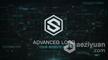 数据连接网络地图简介先进技术标志视频片头 AE模板 AE工程文件 Advanced Tech Logo