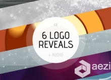 6组独特个性Logo演绎动画AE模板 Videohive Logo Ident Reveal Pack