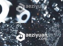 金属质感粒子汇聚LOGO片头AE模板 Videohive Metalic Particles Logo