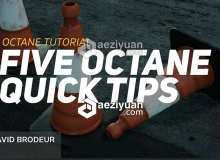 C4D OC渲染器5个快速技巧视频教程 5 Octane Quick Tips In Cinema 4D