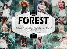 梦幻森系清新婚礼人像LR预设/手机LR滤镜 Forest Lightroom Presets