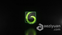 闪闪发光霓虹灯RGB分割视频片头 AE模板 AE工程文件 Glitchy Neon Logo Reveal