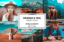 INS青橙色调电影风光后期调色Lightroom预设 OnPresets- ORANGE & TEAL