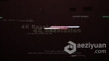 AE模板 Fast Glitch Logo损坏数字失真毛刺RGB分裂抽搐视频动画 AE工程 AE文件