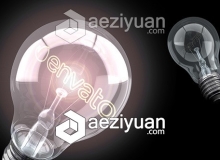 创意灯光揭示LOGO标志AE模板 Bright Idea Light Bulb Logo