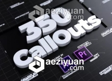 350种呼出线条文字标题介绍展示动画AE模板/Pr预设 Videohive CallOuts