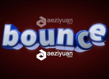 C4D卡通3D文字跳跃动画视频教程 Bouncing Text Cinema 4D Tutorial