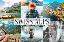 阿尔卑斯山旅拍风光人像LR预设/APP预设 Swiss Alps Mobile & Desktop Lightroom Presets