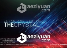 精美粒子线条背景文字标题片头AE模板 Videohive The Crystal Titles