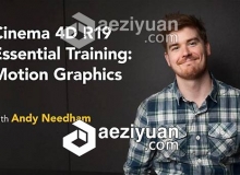 C4D运动图形MG动画全面基础入门视频教程C4D Essential Training  Motion Graphics