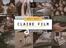 VSCO风格克莱尔电影胶片LR预设+手机APP滤镜 Claire Film  VSCO