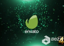 酷炫华丽粒子光波标志LOGO演绎AE模板 Videohive Particle Wave Logo