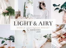 日系小清新自然光通透胶片LR预设/手机预设 Light & Airy Mobile Lightroom Preset