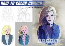 漫画数字绘画着色上色技术训练视频教程 How To Color Comics – Digital Techniques