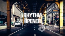 PR模板-视频画面错位拼接效果动态跺脚节奏多用途图文宣传片 Dynamic Rhythm Opener