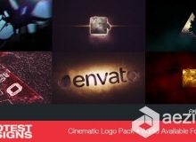 6组影视级片头Logo演绎动画AE模板 Videohive Cinematic Logo Pack