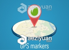 GPS标记地图 AE模板 Videohive GPS Markers Map