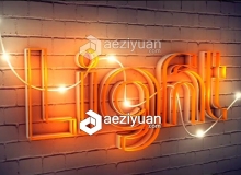 C4D光效文字制作视频教程 Light text Cinema 4D Tutorial