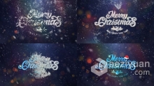 粒子雪花演绎圣诞节活动庆祝宣传视频片头 AE模板 AE工程文件 Christmas Logo