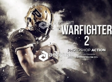 超酷粉尘爆炸英文版PS动作 Warfighter 2 Photoshop Action