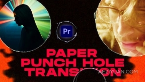 15种画面打孔效果过渡视频转场预设PR模板 Paper Punch Hole Transitions | Premiere Pro