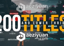 200种现代文字标题排版设计动画AE模板 Videohive Titles