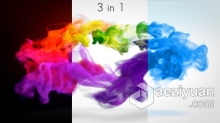 彩色烟雾粒子旋转融合演绎时尚优雅标志LOGO动画 AE模板 AE工程文件 Colorful Smoke Logo Reveal II