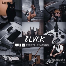 黑暗情绪质感城市街拍人像调色Lightroom预设 blvck desktop & mobile presets