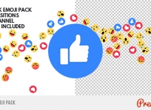 社交动态表情视频AE模板 Videohive Facebook Emoji Pack