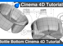 C4D可乐瓶底建模制作视频教程 Bottle Bottom Cinema 4D Tutorial