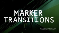 朋克风画笔涂鸦标记过渡AE与PR模板 Marker Transitions