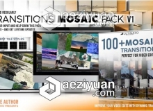 100种马赛克三维方块翻转视频墙转场效果AE模板Transitions Mosiac Pack - Toolkit