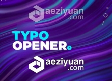 动感时尚文字标题图片排版动画AE模板 Videohive Dynamic Typography Opener