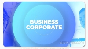 渐变蓝色调商业品牌介绍企业宣传片-AE视频模板 Business Corporate